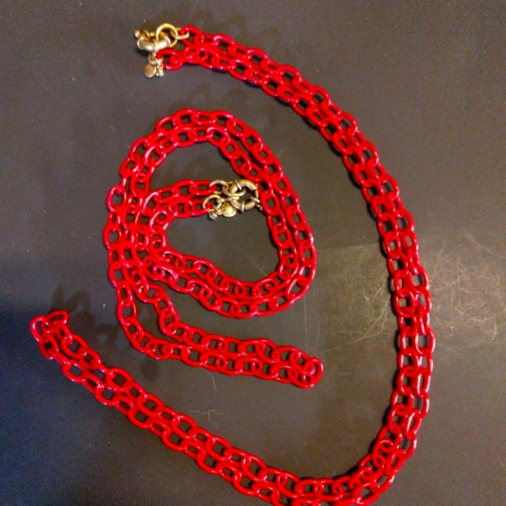 Red chain necklace